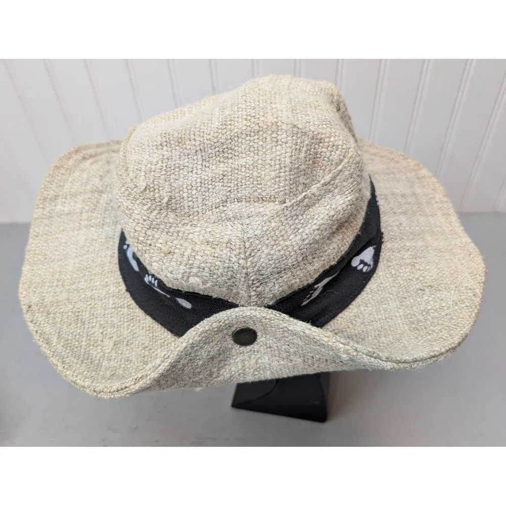 Ganesh Himal Sun Hat Wide Brim Hand Woven in Nepal Travel Classic Beige‎ Size M